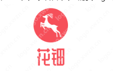 以红色为主的“花钿”logo设计 文雅好看