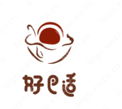“好巴适”logo设计，寓意发展红火、事业兴旺