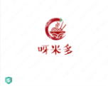 三个字的食品的logo设计：呀米多